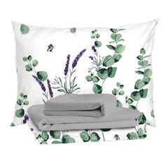 Комплект постельного белья 2-спальный тенсель Mona Liza Chloe зеленый с простыней 215х240 см - фото 1