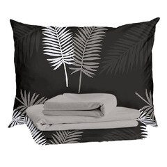 Комплект постельного белья 2-спальный тенсель Mona Liza Liona серый с простыней 215х240 см - фото 1