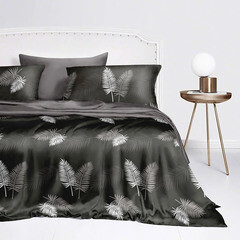 Комплект постельного белья 2-спальный тенсель Mona Liza Liona серый с простыней 215х240 см - фото 2