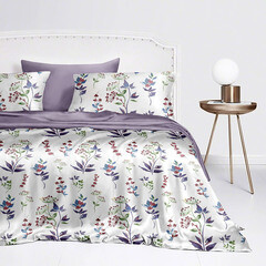 Комплект постельного белья Семейный тенсель Mona Liza Emma белый с простыней 240х260 см - фото 2