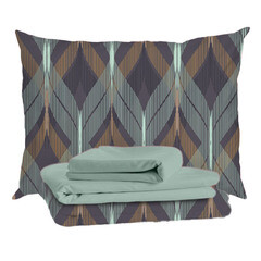 Изображение товара Комплект постельного белья Евро тенсель Mona Liza Mariko зеленый с простыней 240х260 см