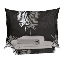 Комплект постельного белья Евро тенсель Mona Liza Liona серый с простыней 240х260 см