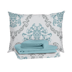 Изображение товара Комплект постельного белья Семейный тенсель Mona Liza Kate белый с простыней 240х260 см