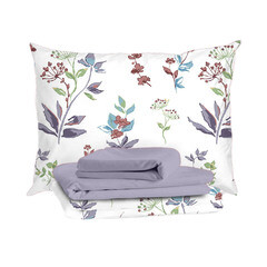 Изображение товара Комплект постельного белья Семейный тенсель Mona Liza Emma белый с простыней 240х260 см