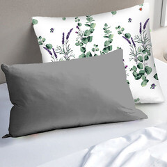 Наволочка 50х70 тенсель серая Mona Liza Grey (2 шт.) - фото 2