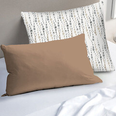 Наволочка 70х70 тенсель серо-бежевая Mona Liza Fred (2 шт.) - фото 2