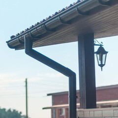 Труба водосточная Docke Premium пластиковая d85 мм 1 м горький шоколад RAL 8019 - фото 5