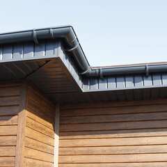 Желоб водосточный Docke Lux пластиковый d140 мм 3 м графитовый серый RAL 7024 - фото 3