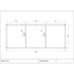 Каркас для ванны акриловой Cersanit Lorena 150х70 см с монтажным набором (K-RW-LORENA*150n) - фото 3