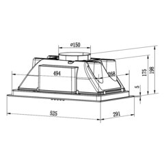 Кухонная вытяжка встраиваемая Krona Ameli LIGHT 600 Inox PB 60 см нержавеющая сталь - фото 6