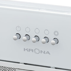 Кухонная вытяжка встраиваемая Krona Elisa 600 Glass White PB 60 см белая - фото 2