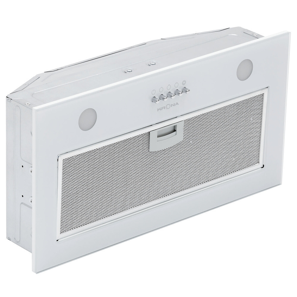 Изображение товара Кухонная вытяжка встраиваемая Krona Elisa 600 Glass White PB 60 см белая Изображение товара Кухонная вытяжка встраиваемая Krona Elisa 600 Glass White PB 60 см белая