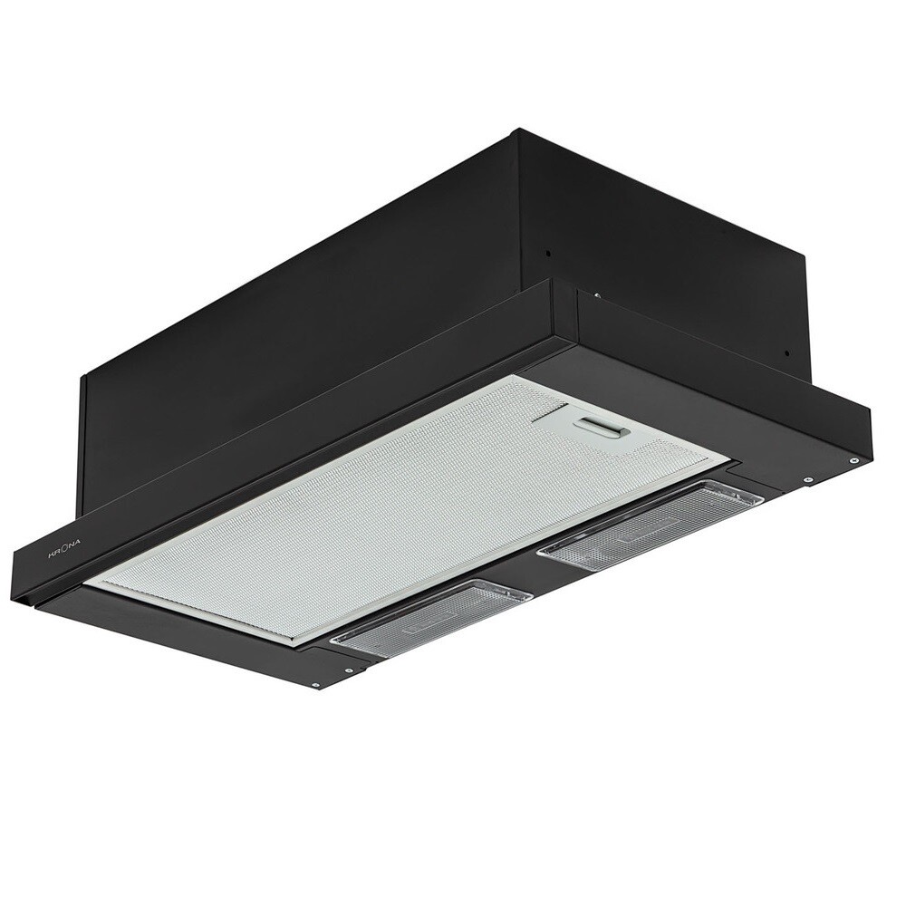 Изображение товара Кухонная вытяжка встраиваемая Krona Kamilla 600 Black (1 мотор) 60 см черная