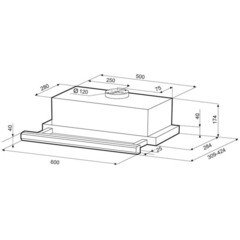 Кухонная вытяжка встраиваемая Krona Kamilla 600 E1M White 60 см белая - фото 5