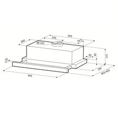 Кухонная вытяжка встраиваемая Krona Kamilla 600 Glass White 60 см белая - фото 3