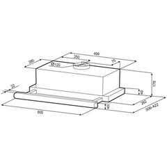 Кухонная вытяжка встраиваемая Krona Kamilla 600 Supernova W 60 см белая - фото 4