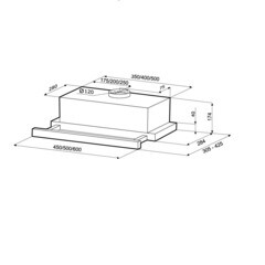 Кухонная вытяжка встраиваемая Krona Kamilla 600 White (1 мотор) 60 см белая - фото 3