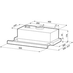 Кухонная вытяжка встраиваемая Krona Kamilla 500 AIR 1W 50 см белая - фото 2