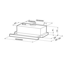 Кухонная вытяжка встраиваемая Krona Kamilla 500 BROWN 50 см коричневая - фото 6