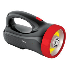 Фонарь прожектор Рекорд PВ-3200 светодиодный 2 LED 4 Вт аккумуляторный SLA 1000 мАч пластик 2 режима (23206) - фото 1