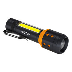 Изображение товара Фонарь ручной Фотон MSА-700 (23863) светодиодный 2 LED 2 Вт аккумуляторный Li-Pol 600 мАч алюминий 2 режима