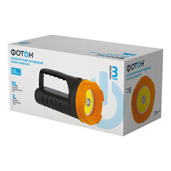 Фонарь прожектор Фотон PB-6000 светодиодный 1 LED 10 Вт аккумуляторный Li-Ion 4000 мАч пластик 3 режима (24287) - фото 4