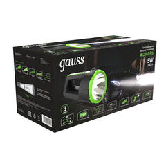 Фонарь ручной Gauss светодиодный 1 LED 5 Вт аккумуляторный Li-Ion 500 мАч пластик 5 режимов (GF701) - фото 3