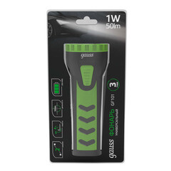 Фонарь ручной Gauss светодиодный 1 LED 1 Вт аккумуляторный Lead-acid 250 мАч пластик 2 режима (GF101) - фото 8