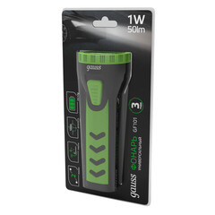 Фонарь ручной Gauss светодиодный 1 LED 1 Вт аккумуляторный Lead-acid 250 мАч пластик 2 режима (GF101) - фото 2