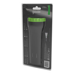 Фонарь ручной Gauss светодиодный 1 LED 1 Вт аккумуляторный Lead-acid 250 мАч пластик 2 режима (GF101) - фото 6