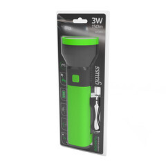 Фонарь ручной Gauss светодиодный 2 LED 3 Вт аккумуляторный Li-Ion 1200 мАч пластик 2 режима (GF203) - фото 5