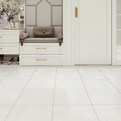 Керамогранит NewTrend Creta Flori Blanco бежевый матовый 410х410х8 мм (11 шт.=1,85 кв.м) - фото 8