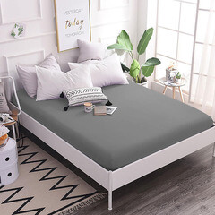 Простыня на резинке 180х200х25 см тенсель серая Mona Liza Grey - фото 3