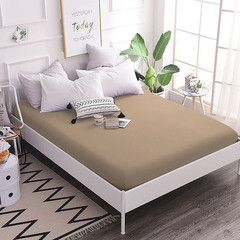 Простыня на резинке 180х200х25 см тенсель бежевая Mona Liza Beige - фото 2