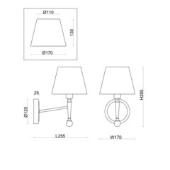 Бра Freya Rosemary E14 40 Вт 220-240 В бронза IP20 (FR5190WL-01BS) - фото 2