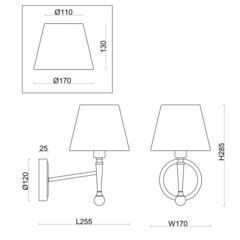 Бра Freya Rosemary E14 40 Вт 220-240 В бронза IP20 (FR5190WL-01BS1) - фото 2