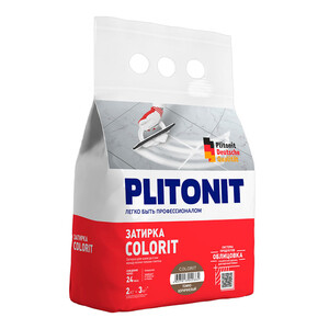 Затирка цементная Plitonit Colorit темно-коричневая 2 кг