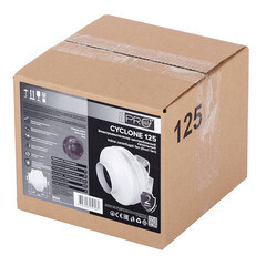 Вентилятор канальный центробежный Era Pro Сyclone 125 251х251 мм d125 мм белый - фото 3