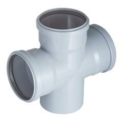 Крестовина Valfex d110х110х110 мм 87° пластиковая одноплоскостная для внутренней канализации (27211110) - фото 1