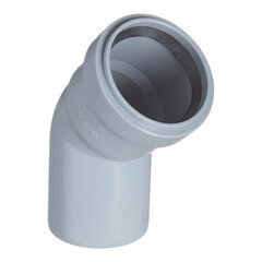 Отвод Valfex d50 мм 45° пластиковый для внутренней канализации - фото 1