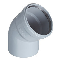 Отвод Valfex d110 мм 45° пластиковый для внутренней канализации (20102110) - фото 1