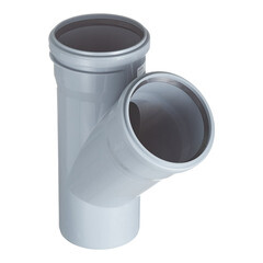 Тройник Valfex d110 мм 45° пластиковый для внутренней канализации (22110110) - фото 1