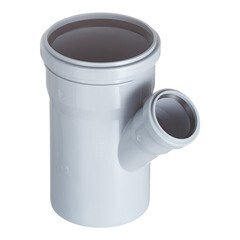 Тройник Valfex d110х50 мм 45° пластиковый для внутренней канализации (22110050) - фото 1