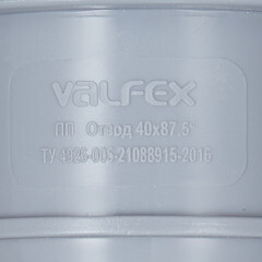 Отвод Valfex d40 мм 87° пластиковый для внутренней канализации - фото 3