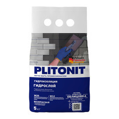 Гидроизоляция цементная Plitonit ГидроСлой тонкослойная 5 кг