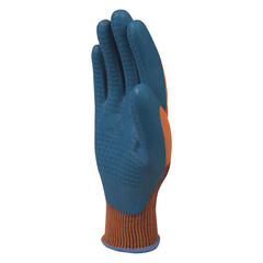 Перчатки полиэстеровые 13 нитей с латексным обливом Delta Plus VE733OR оранжевые XL - фото 6