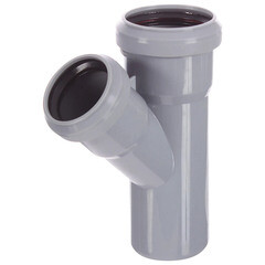 Изображение товара Тройник Lammin d50х40 мм 45° полипропиленовый для внутренней канализации