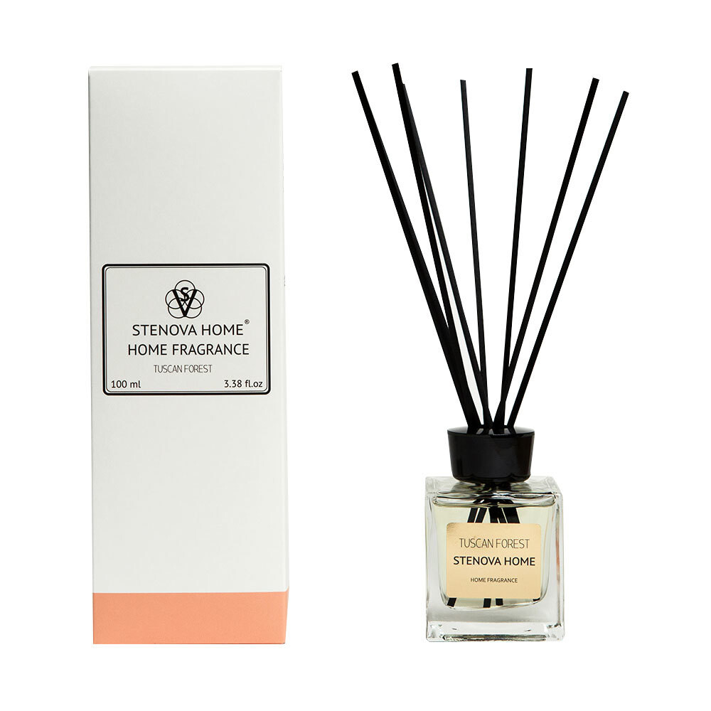 Изображение товара Аромадиффузор с палочками Stenova Home Tuscan Forest 100 мл для дома и офиса