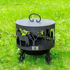 Чаша костровая Ежик в тумане 600 мм коническое дно 4 ножки - фото 3