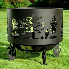 Чаша костровая Деревья 500 мм коническое дно 4 ножки - фото 4